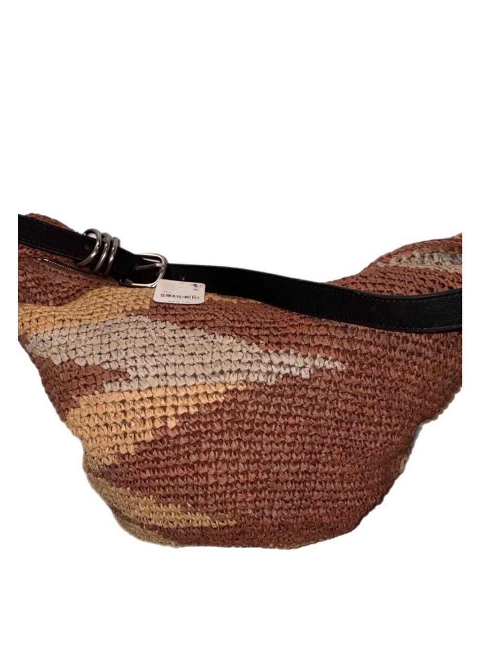 Free People Woven Shoulder Bag in Brown and Cream Tones - Picture 3 of 6